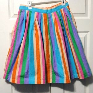 Modcloth chambray, striped skirt, sz L